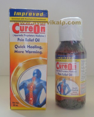 CureOn, PAIN RELIEF OIL, 60 ml, 200ml, Enriched with Kuchala & Erandmool
